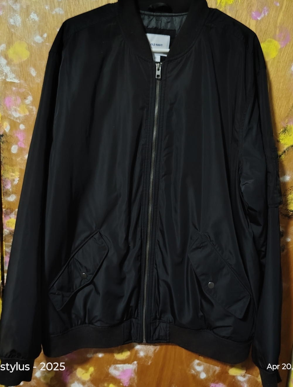 😎🔥OLD NAVY - Men's Black Bomber Jacket - XXL TALL
